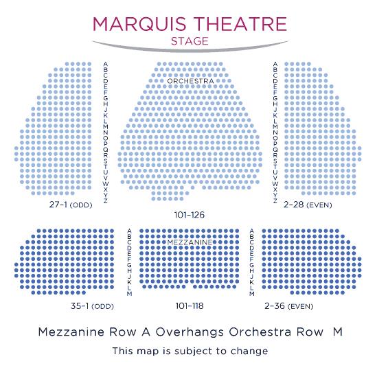 Marriott Marquis Theater Seating Chart